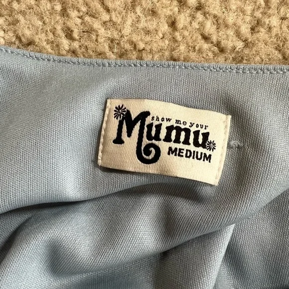 Show Me Your Mumu Baby Blue Wrap Dress - Picture 10 of 10